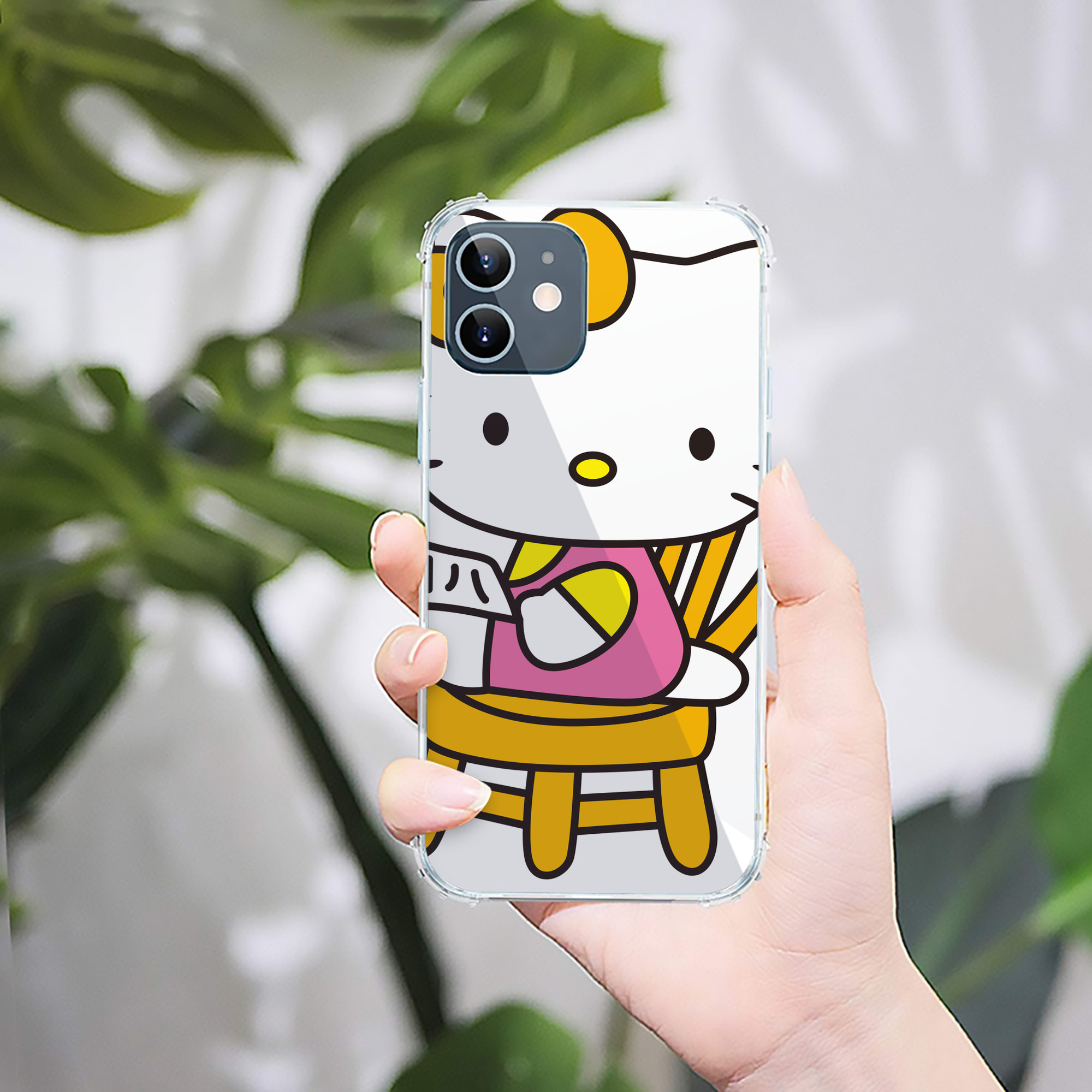 （画像用） Hello Kitty ハローキティ 【iPhone 12シリーズ対応】透明スマホケース（クリアソフトケース）